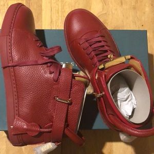 Buscemi 100mm High-Top red sneakers ….